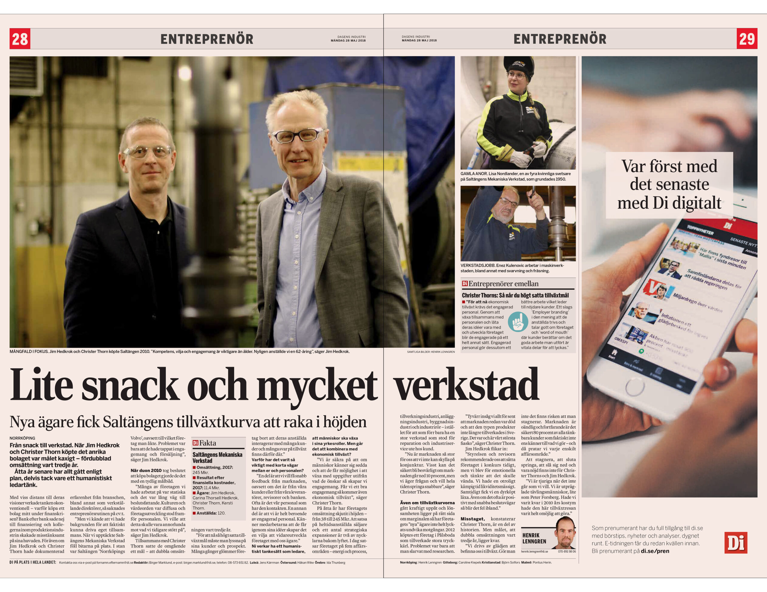 Saltängen I Dagens Industri - Saltängen